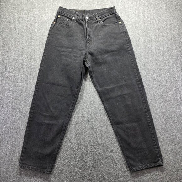 Levis 560 Jeans Womens 12 Black Loose Fit Straight Leg High Rise Denim Classic - Picture 2 of 9